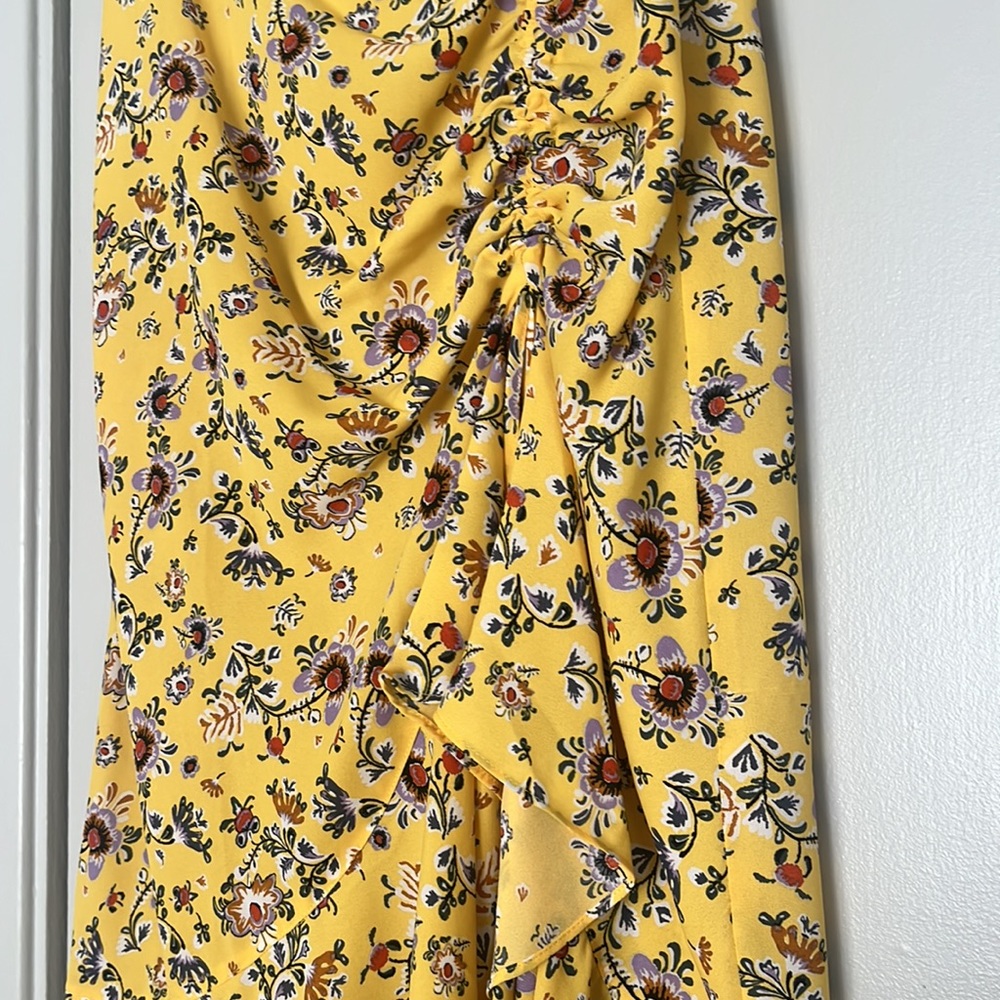 Yellow floral skirt